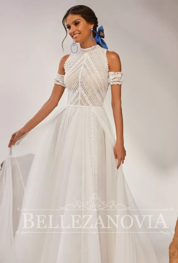Boho rustic wedding dress